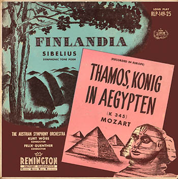 Finlandia (Sibelius) conducted by Kurt Woss and Thamos King in Egypt (Mozart) by Felix Guenther